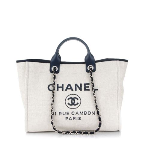 chanel white canvas bag|chanel canvas bag drawstring.